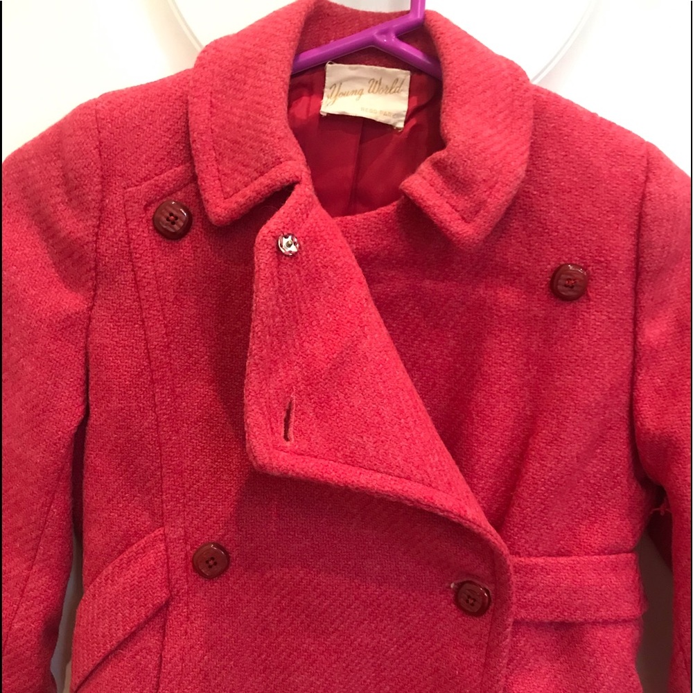 💯VINTAGE 1960s girls wool coat - Picture 9 of 9
